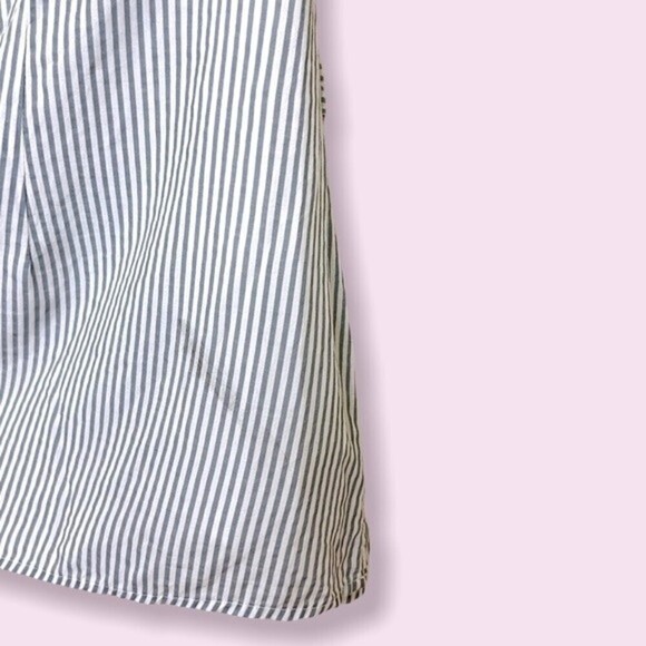 Lovers + Friends Coastal Blouse White Blue Off The Shoulder Ruffled Top Size XS - Picture 10 of 10